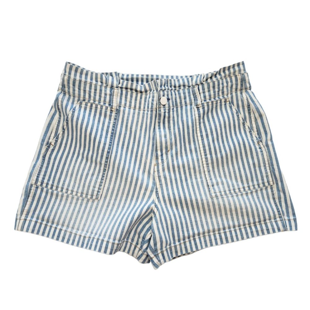 a.n.a. Blue & White Striped 4-pocket shorts Size 14